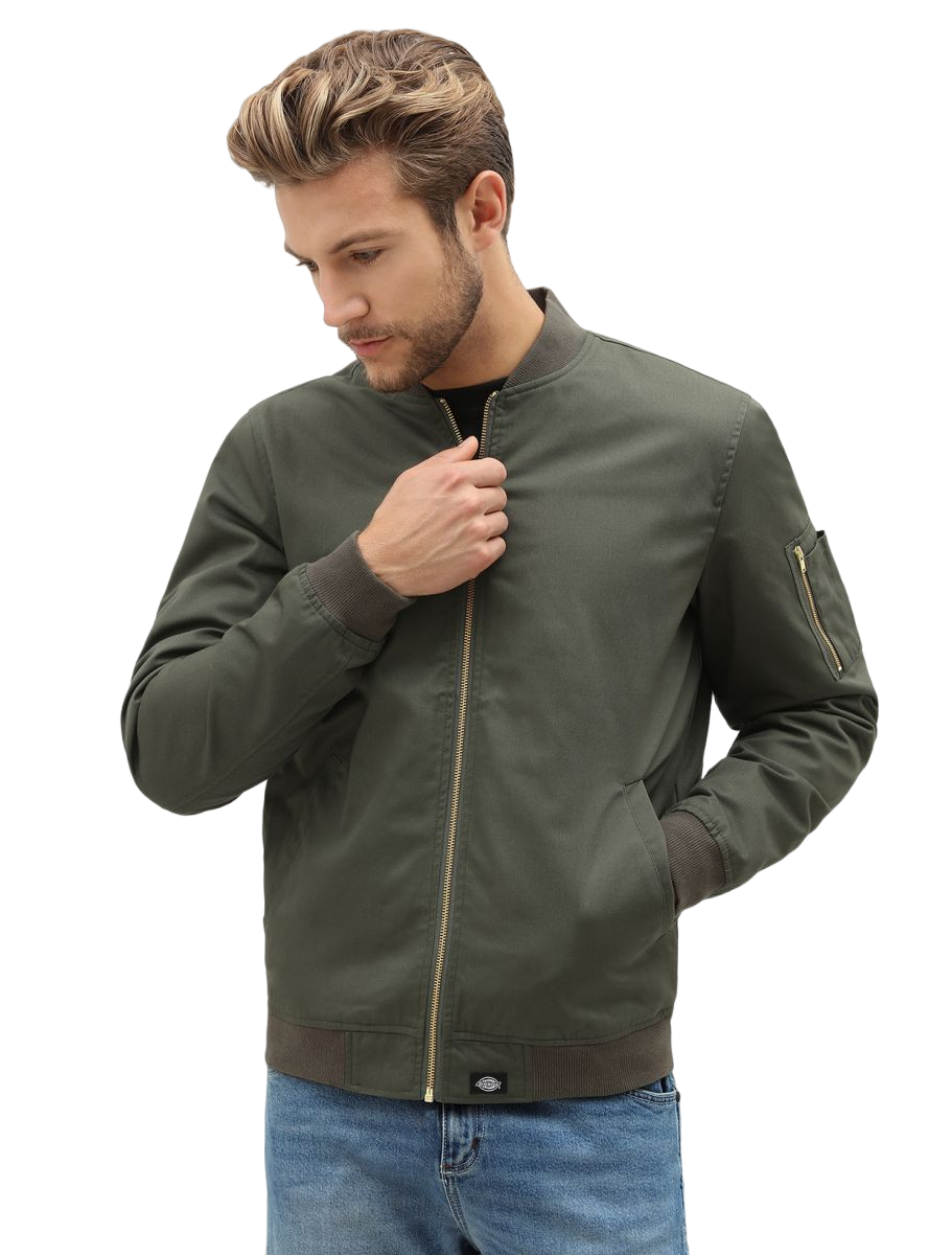 Dickies Giacca leggera da uomo in policotone Hughson DK720230DKO verde oliva