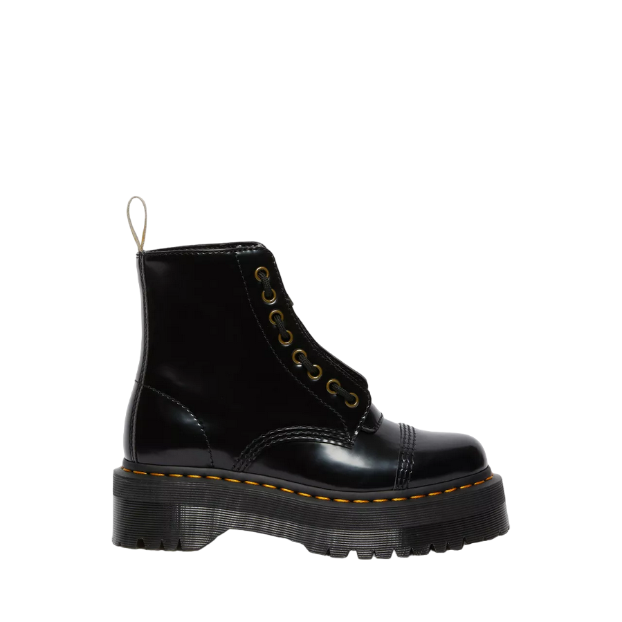 Dr. Martens Sinclair Vegan 26410001 Donna Nero - Stivale Platform Sintetico Oxford Bex