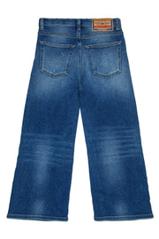 Diesel jeans bambina a palazzo D Argix lavaggio blu