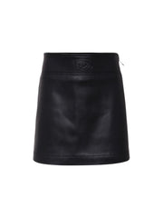 Diesel gonna corta in ecopelle Gleppy nero