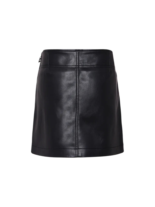Diesel gonna corta in ecopelle Gleppy nero