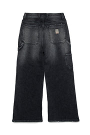 Diesel jeans bambina gamba larga lavaggio grigio