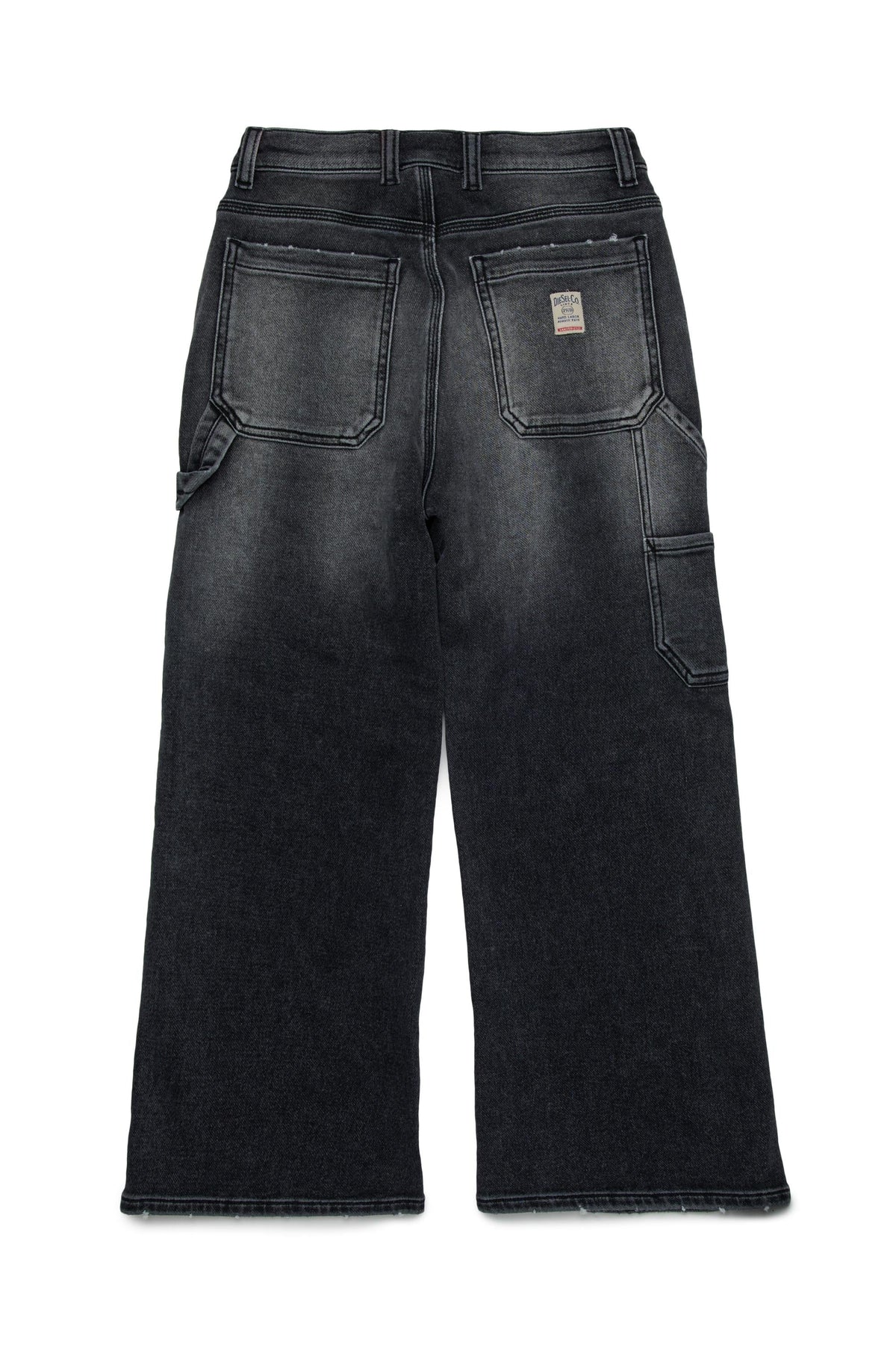 Diesel jeans bambina gamba larga lavaggio grigio