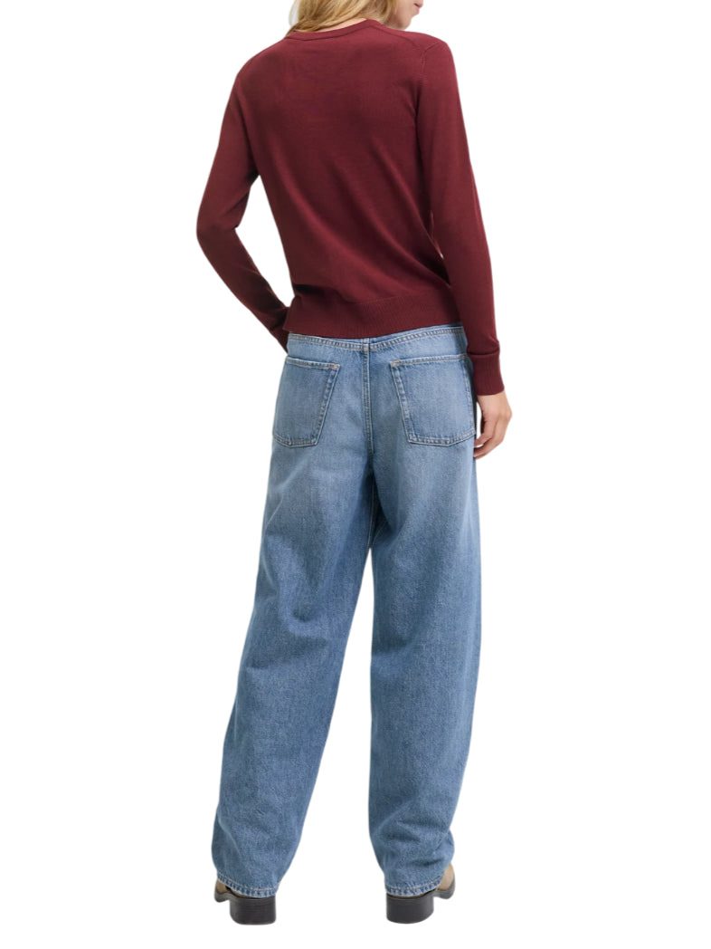 Jjxx maglia girocollo donna Cara bordeaux