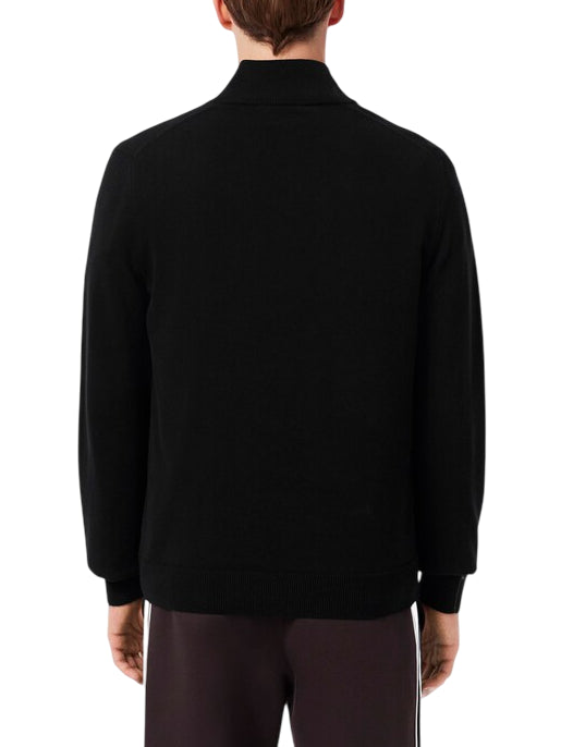Lacoste maglia pullover mezza zip nero
