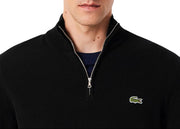 Lacoste maglia pullover mezza zip nero