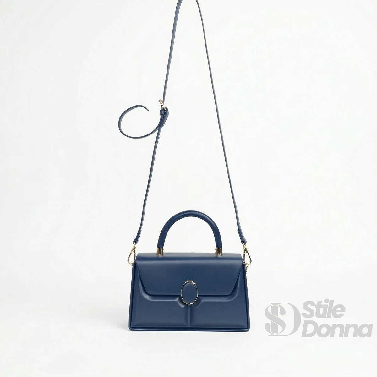 Herisson Firenze Borsa Strutturata Classica in Ecopelle con Hardware Oro