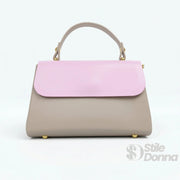 Herisson Firenze Mini Borsa Cachi e Rosa con Lucchetto Dorato