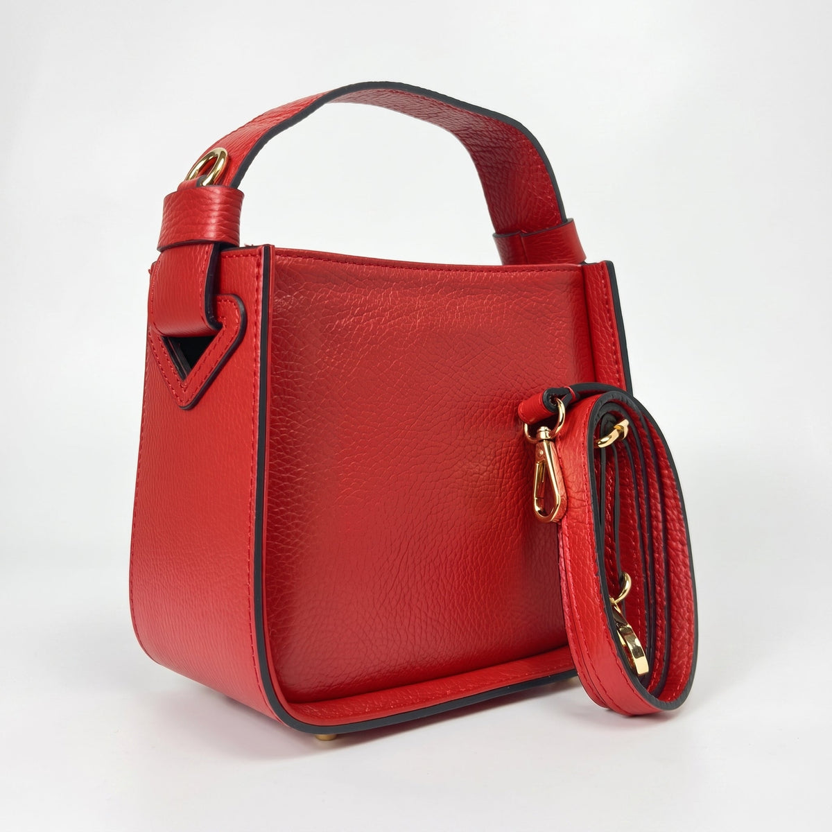 Holo Borsa a Mano in Vera Pelle