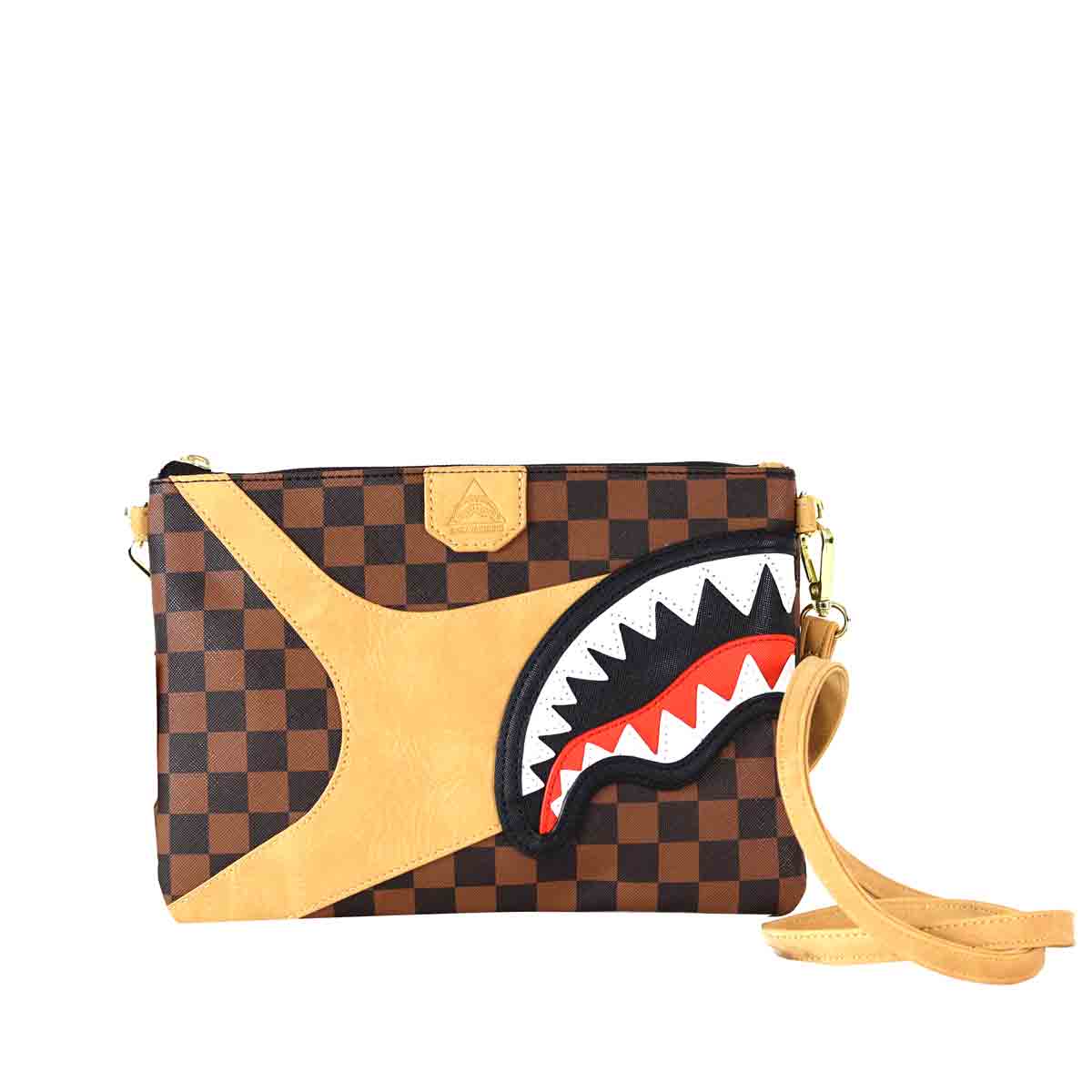POCHETTE SHARK MARRONE