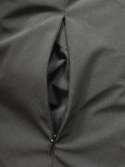 Yes Zee Cappotto da donna con inserti in pelle O086/NT00 0801 nero