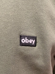 Obey Felpa da uomo Mini Box Logo Crew Specialty Fleece 112480100 thyme