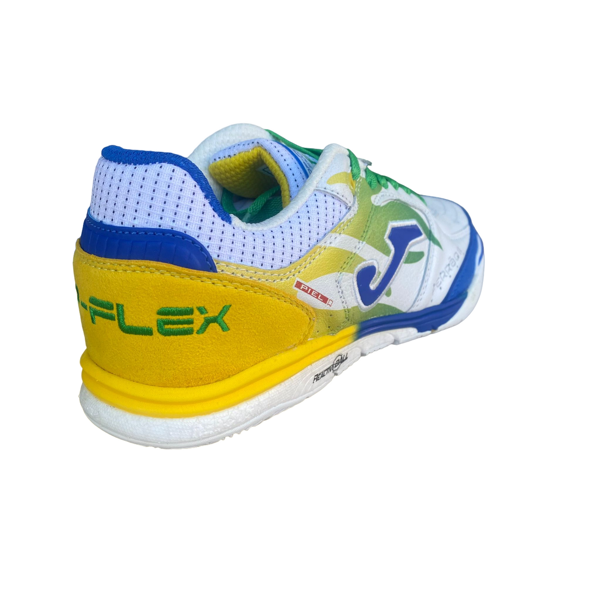 Joma scarpa da calcetto indoor da uomo Top Flex Rebound Ferrao 11 TORW2385IN bianco-azzurro