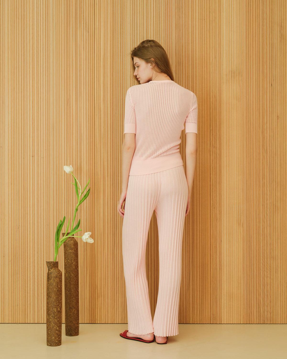 Cotton Micro Pointelle T-Shirt