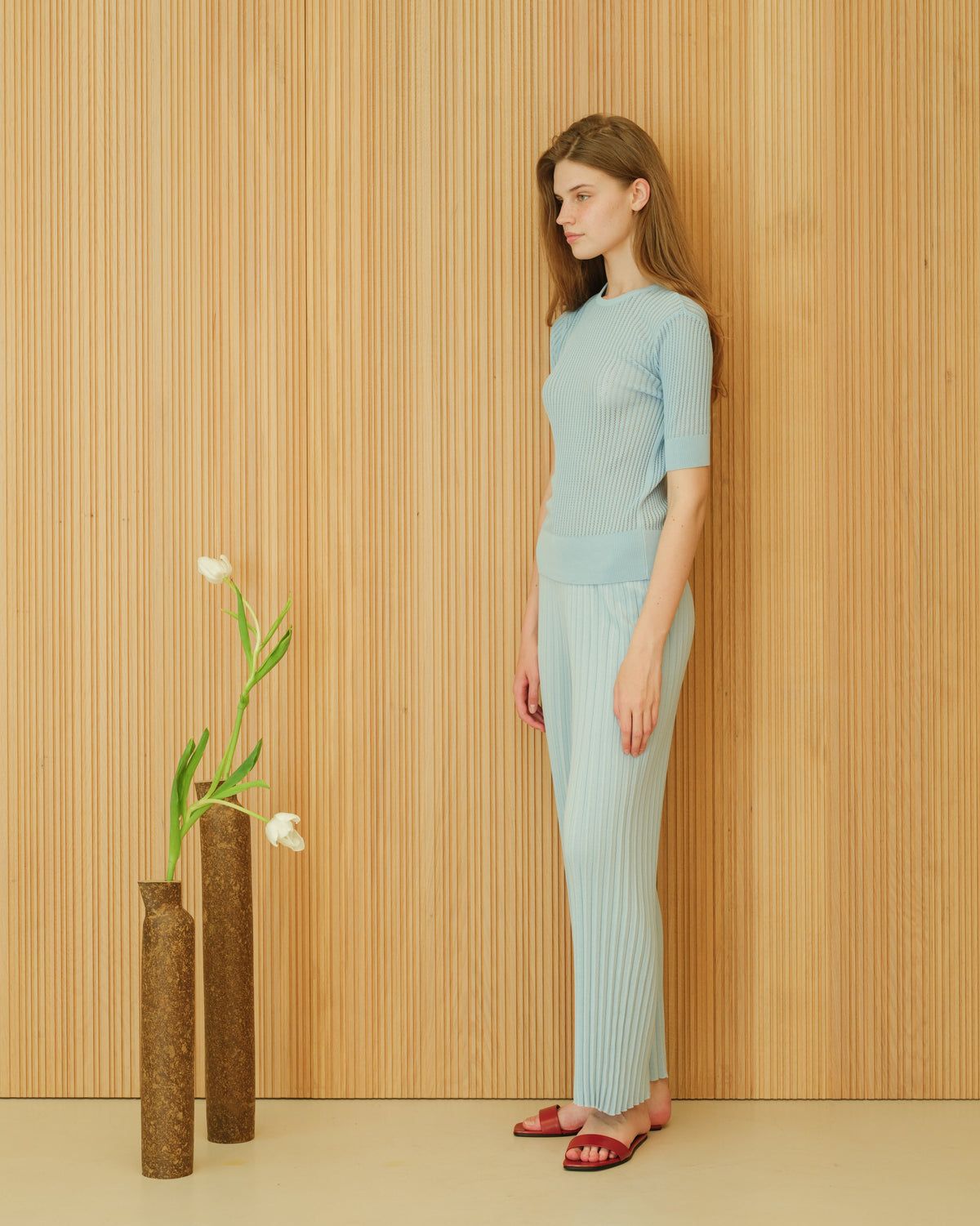 Cotton Micro Pointelle T-Shirt