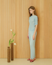 Cotton Plissé Pants