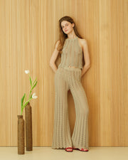 Cotton Crochet Zig Zag Pants