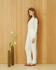 Cotton Pointelle Sweater