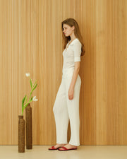 Cotton Micro Pointelle Polo