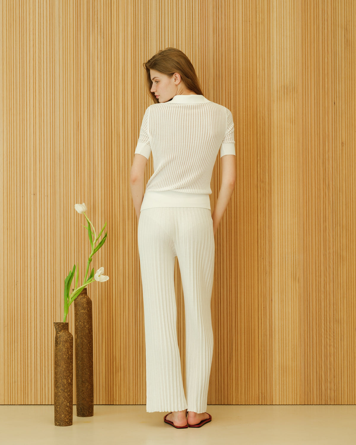 Cotton Micro Pointelle Polo