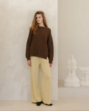 Cashmere Mix Ribbed Crewneck