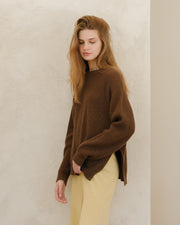 Cashmere Mix Ribbed Crewneck