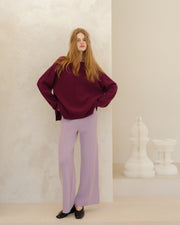 Cashmere Mix Ribbed Crewneck