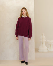Cashmere Mix Ribbed Crewneck