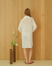 Cotton Crochet Maxi Polo Dress