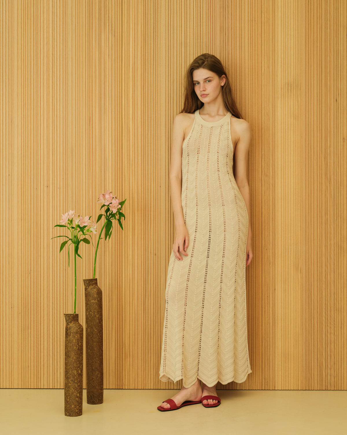 Cotton Crochet Zig Zag Dress