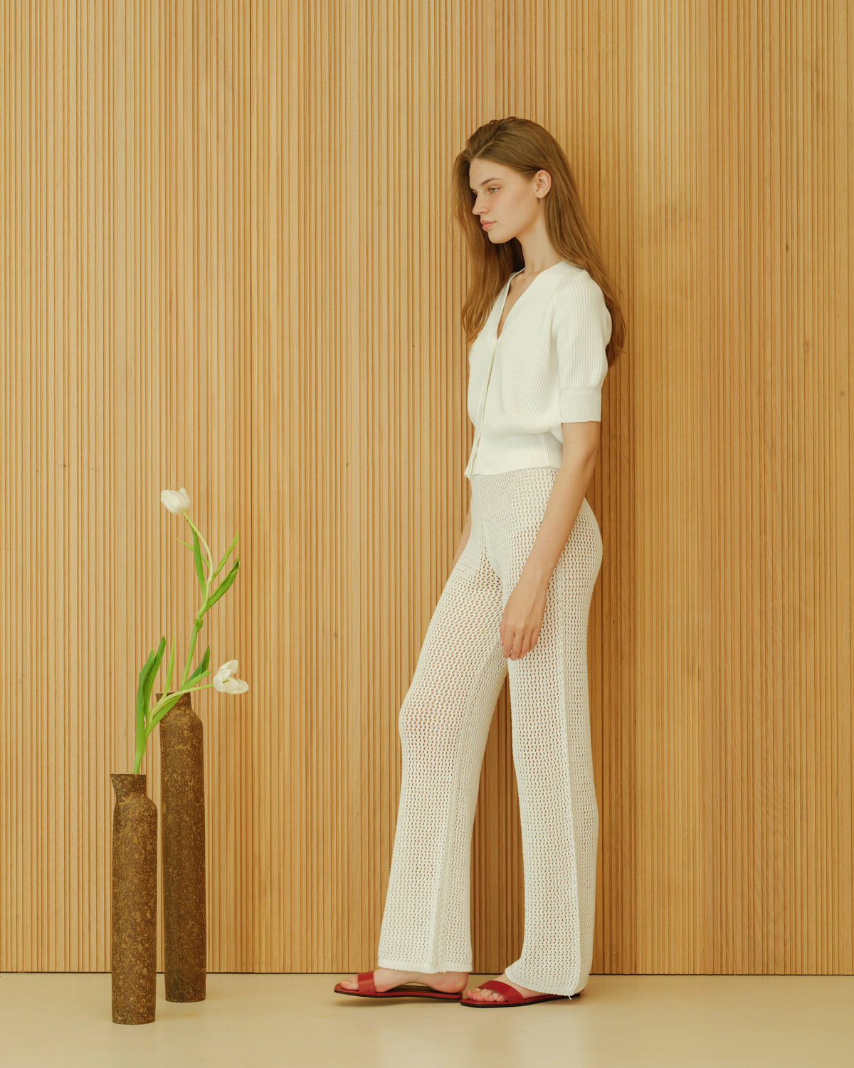 Cotton Crochet Pants