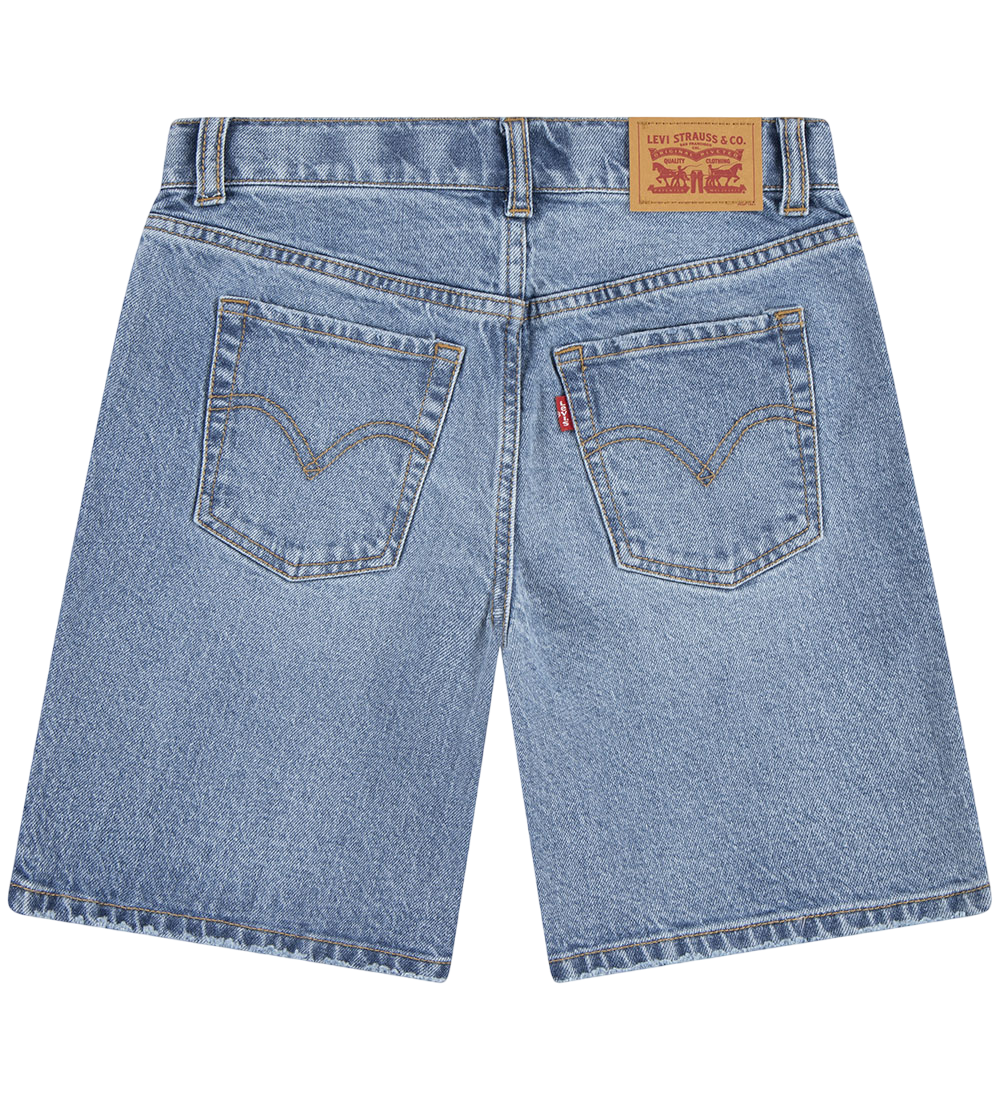 Levi's Kids bermuda baggy in jeans da junior 4EM221-MCJ blu medio