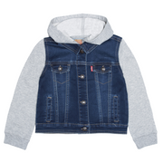 Levi's Kids giubbino in cotone con cappuccio da infant 6E8564-D1M blu scuro grigio