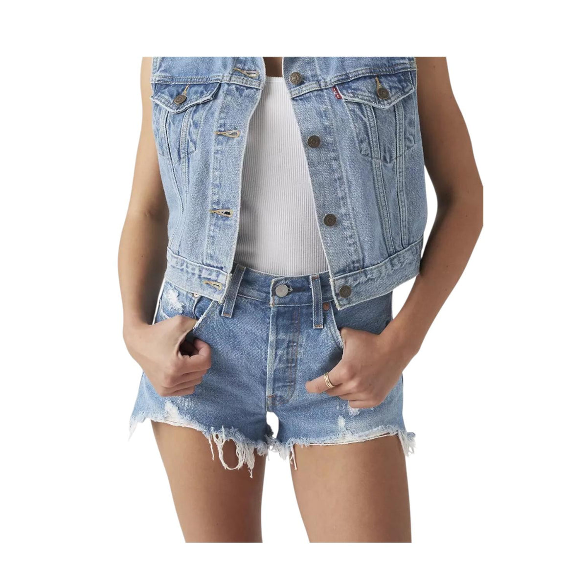 Levi's 501 Original Shorts 563270081 Athens Blu Donna
