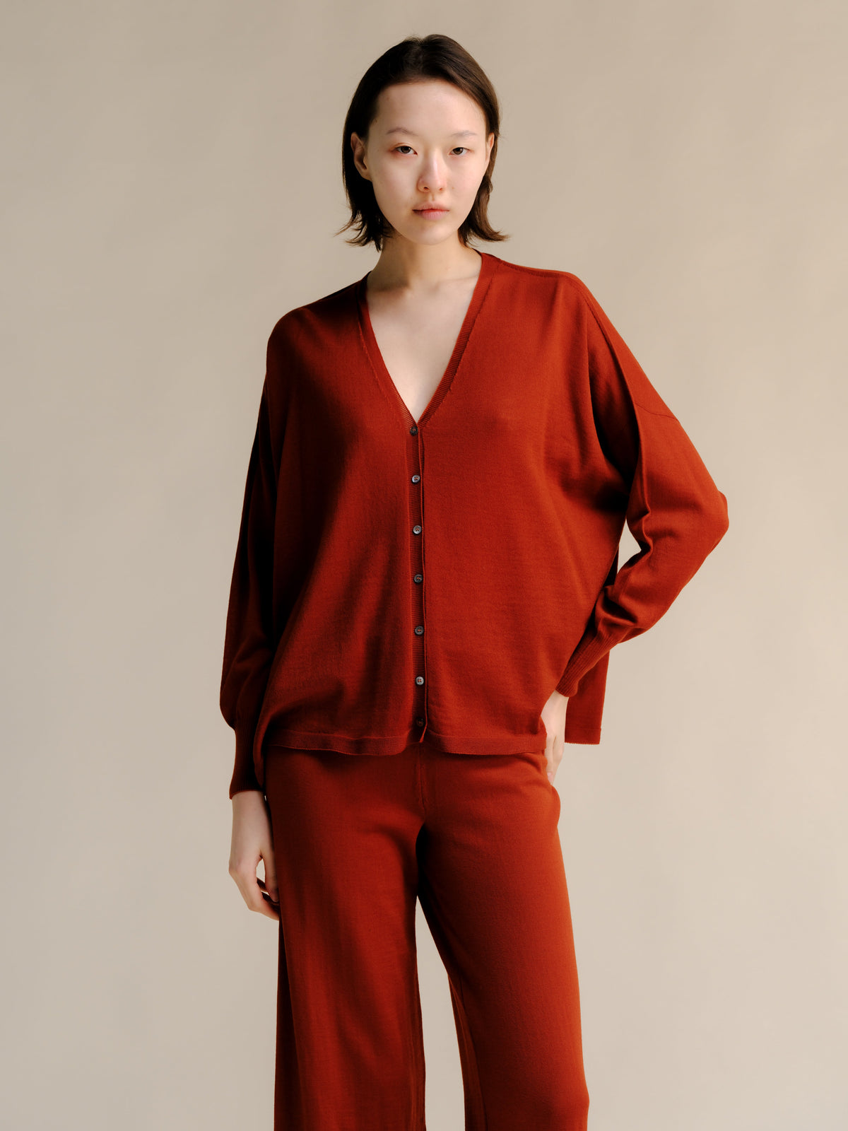 Extra Fine Merino V-Neck Cardigan