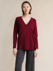 Extra Fine Merino V-Neck Maxi Sweater