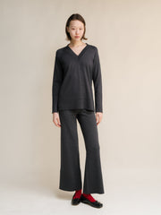 Extra Fine Merino V-Neck Maxi Sweater