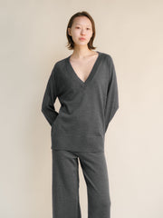 Extra Fine Merino V-Neck Maxi Sweater