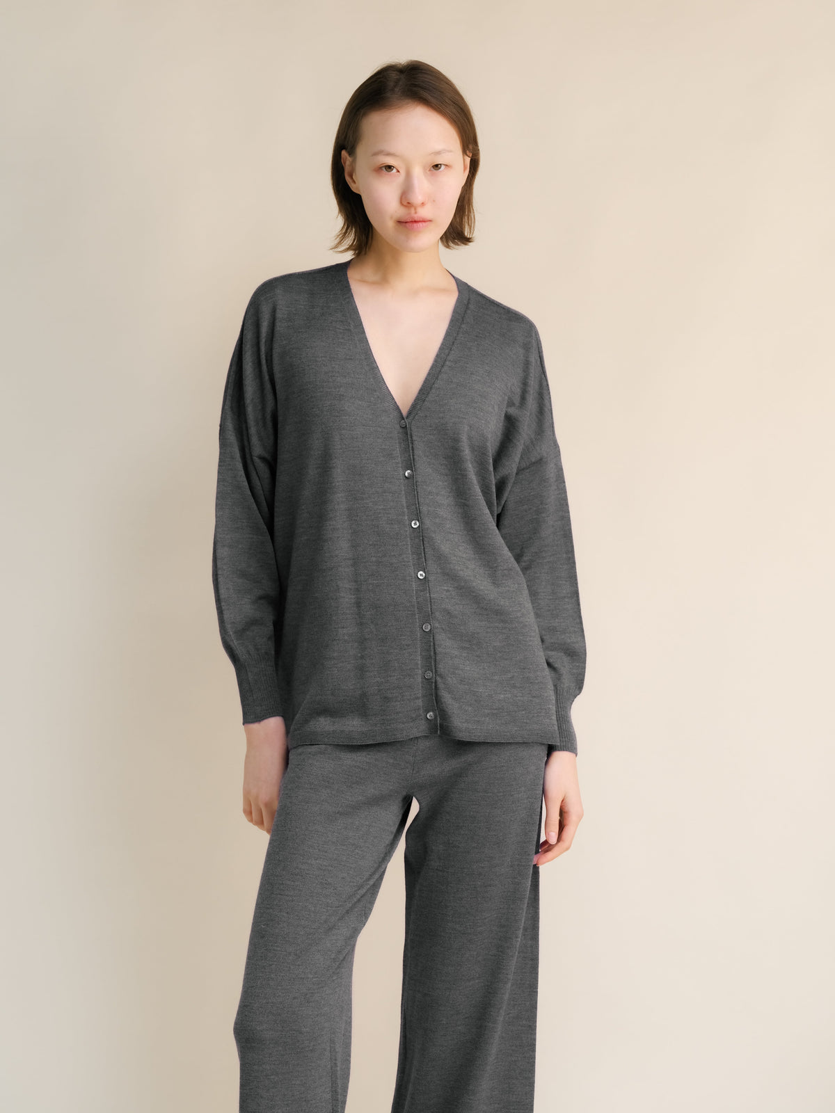 Extra Fine Merino V-Neck Cardigan