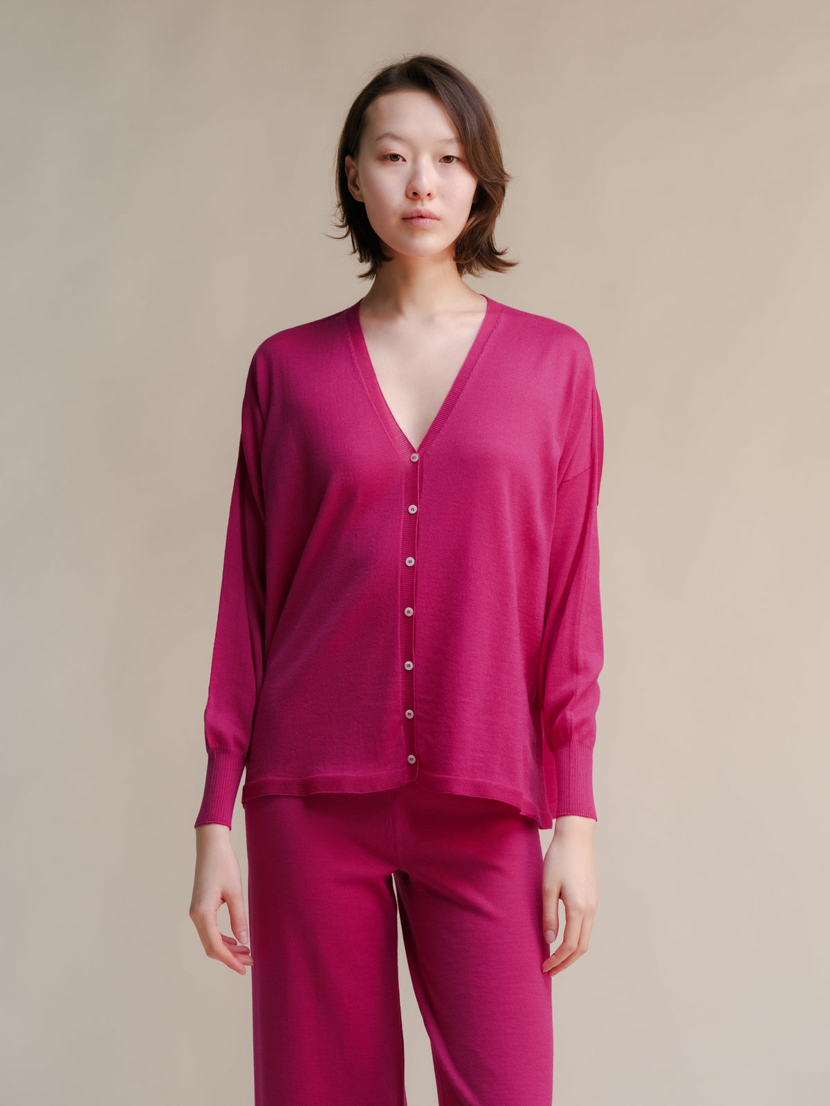 Extra Fine Merino V-Neck Cardigan