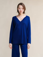 Extra Fine Merino V-Neck Maxi Sweater