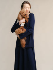 Extra Fine Merino V-Neck Maxi Sweater