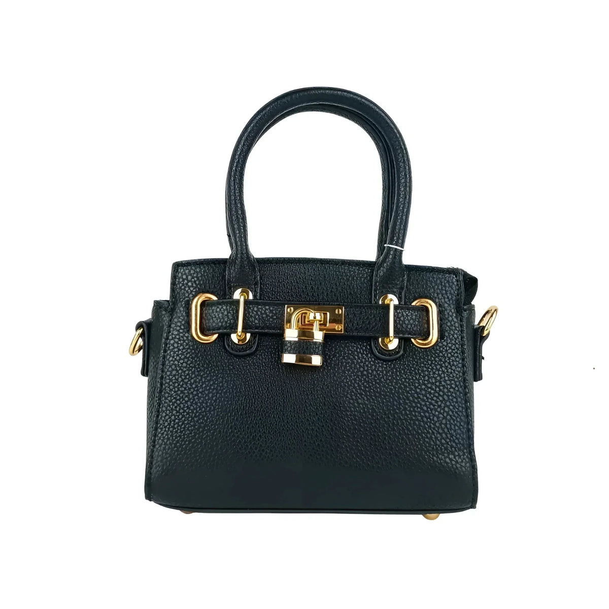 Nina Mini Borsa in Ecopelle con Finiture Oro