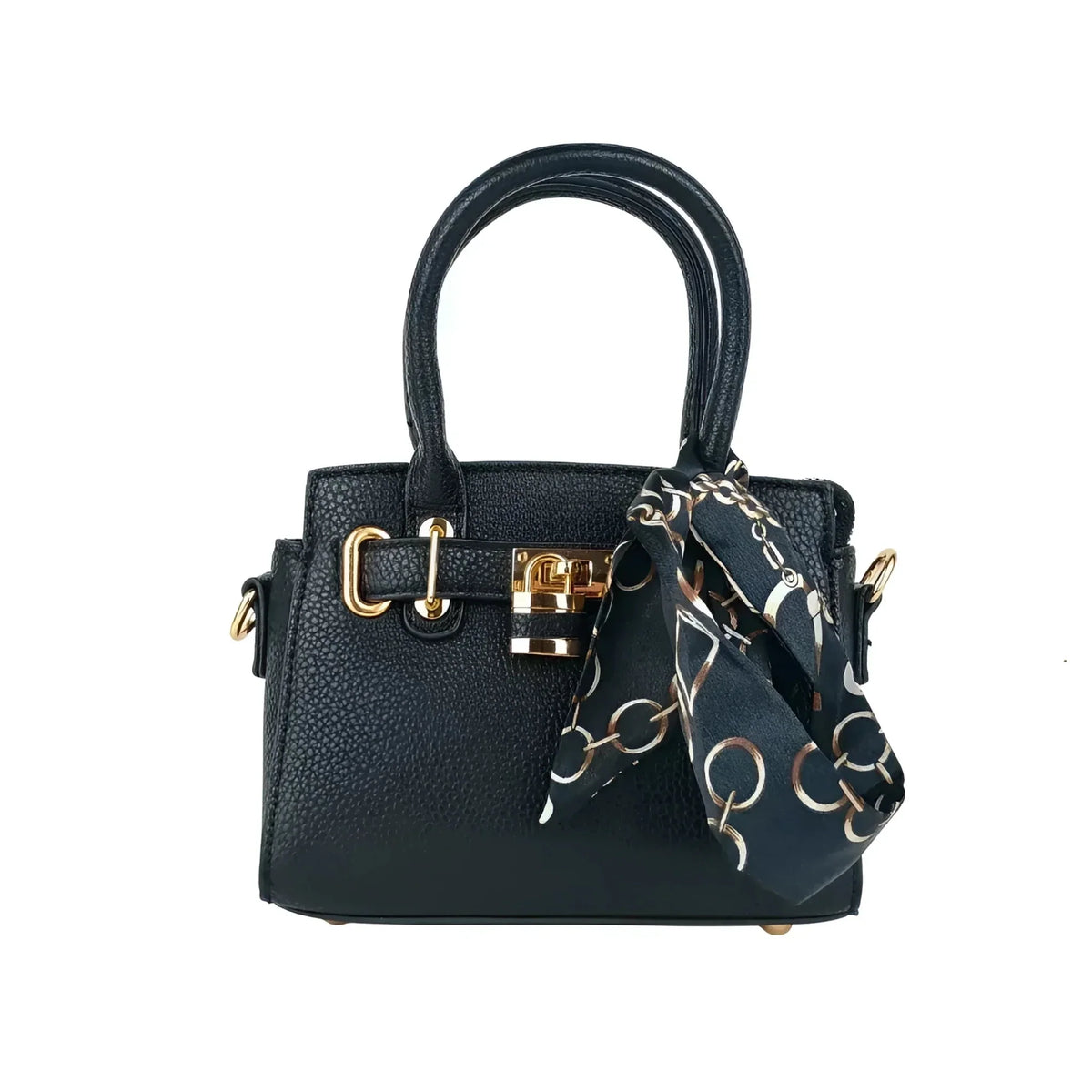 Nina Mini Borsa in Ecopelle con Finiture Oro