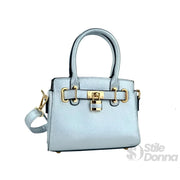 Nina Mini Borsa in Ecopelle con Finiture Oro