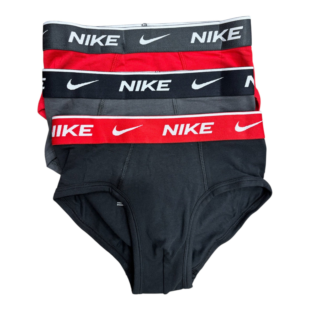 Nike Slip 9N1185-U10 Ragazzo Nero-Rosso-Antracite - Intimo 3 Pezzi