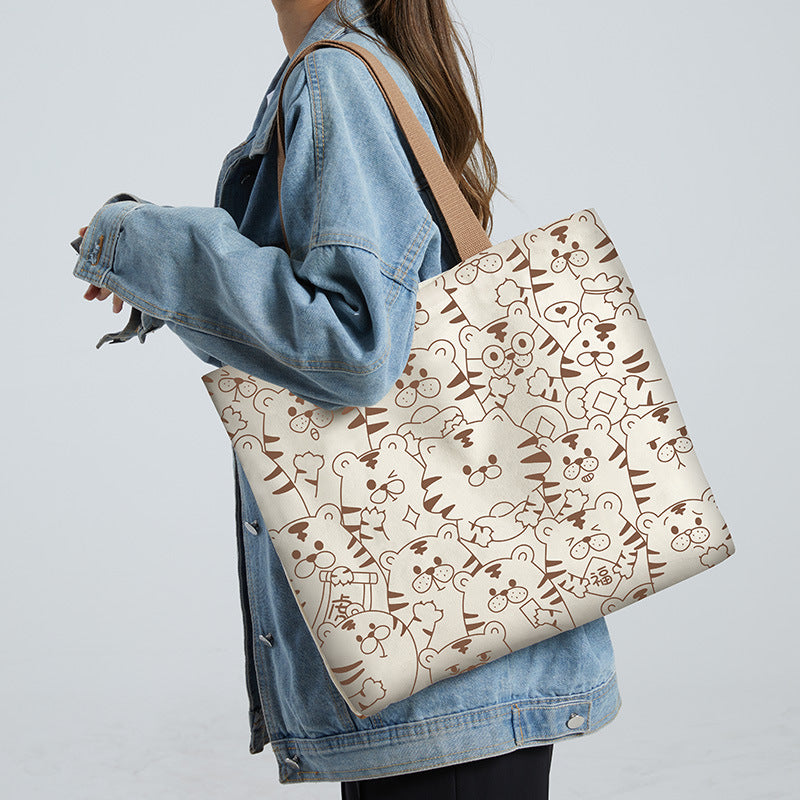Women's Creative Printed High-capacity Crossbody Bag