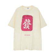 Character Embroidery Loose T-shirt