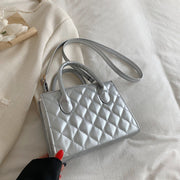 Borsa rétro a rombi da portare a mano o a spalla