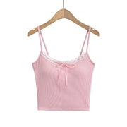 Dopamine Hot Girl With Chest Pad Lace Lace Strap Camisole